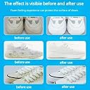 FEXONXA 2 In 1 White Shoe Cleaning Kit, Shoe Brush With Sponge & 100ml Liquid Cleaner gallery image