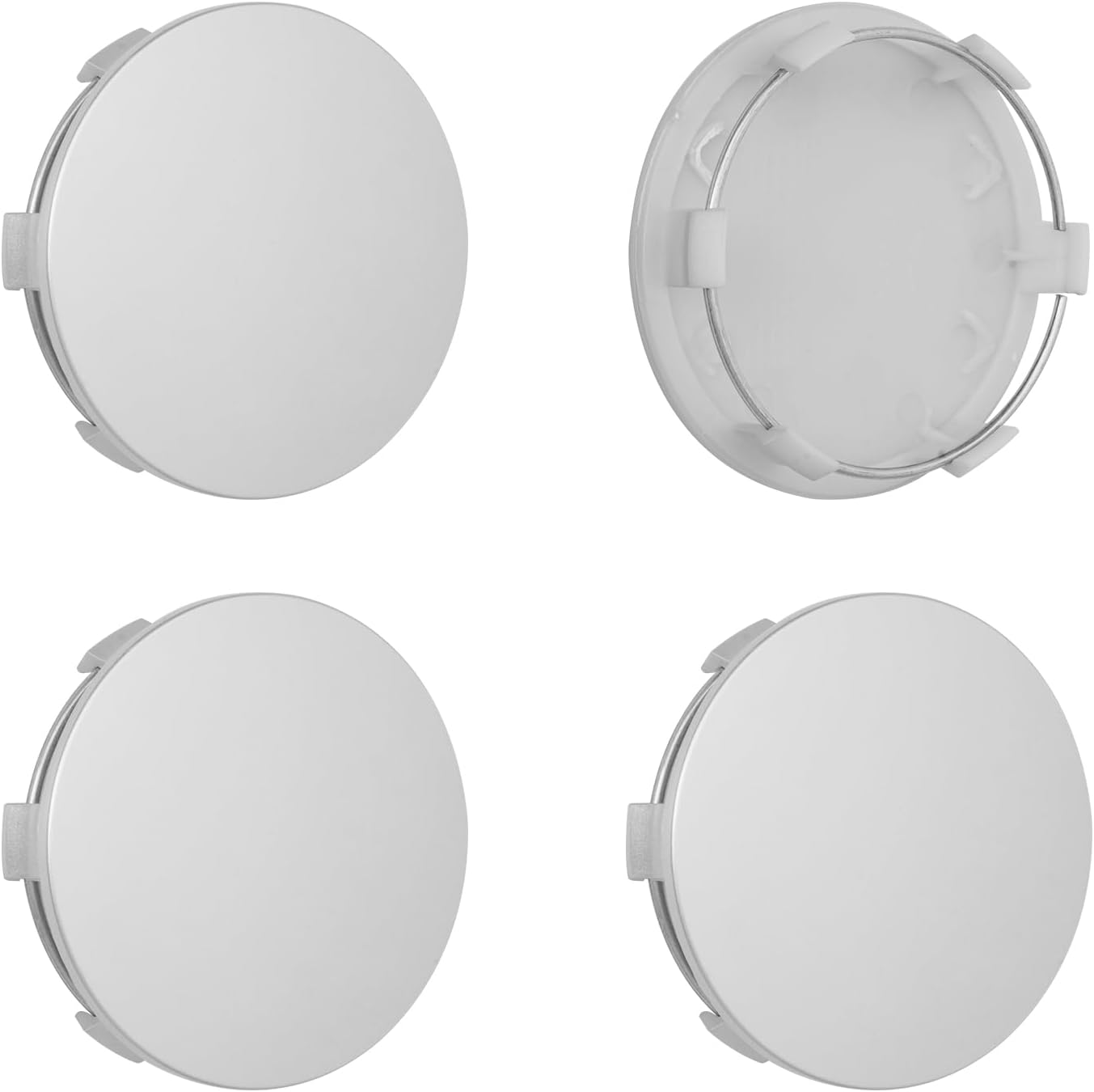 3.25Inch 83MM Wheel Center Caps for Cadillac Chevrolet Chevy GMC Escalade Colorado Tahoe Silverado Sierra 1500 Rim Hub Caps, Pack of 4 (Silver, Outer 83MM, Inner 75MM)