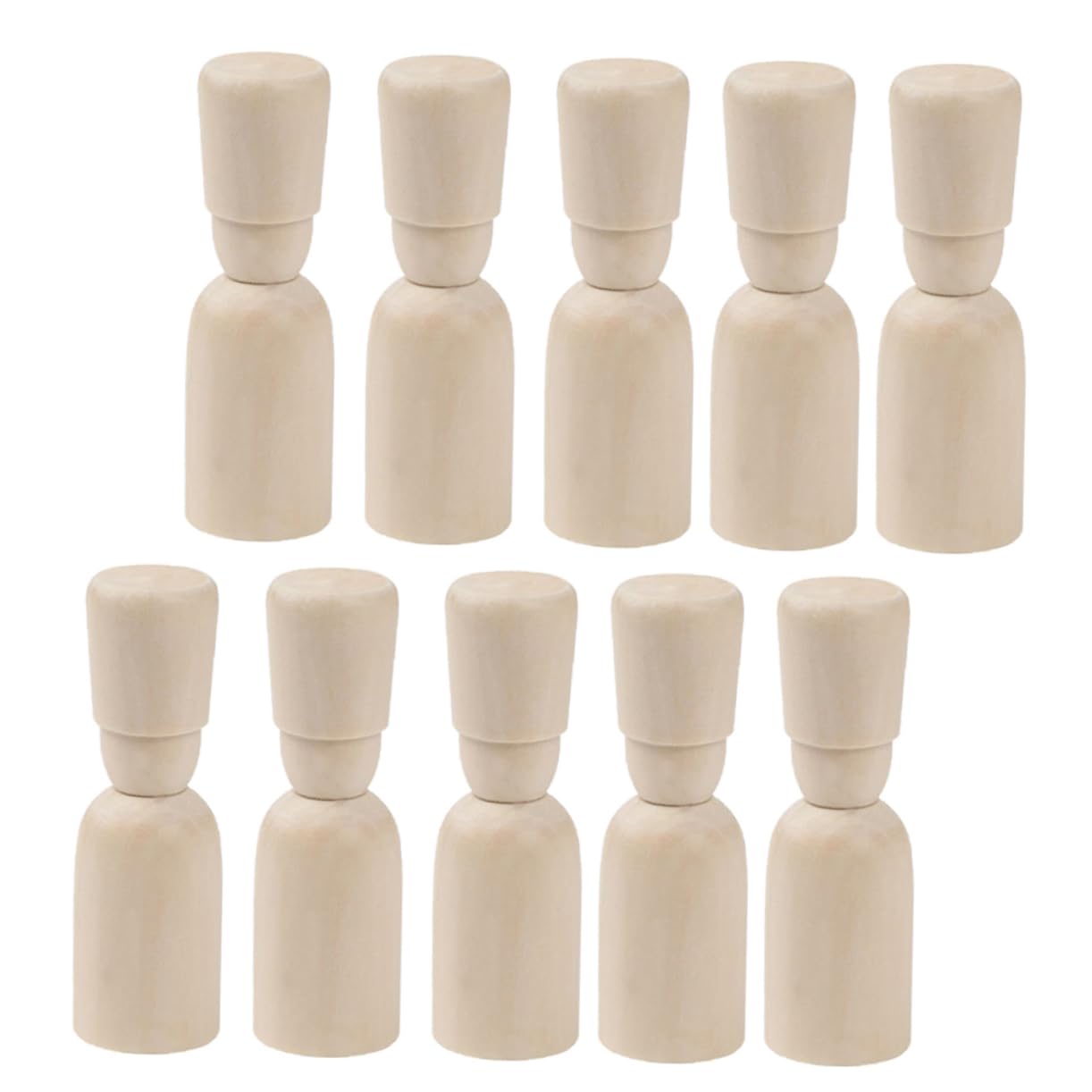 JOINPAYA 20pcs Creative Wooden Puppets DIY Hand Puppet Kit Making Supplies Hand-Painted Toy Boys and Girls Coordination Games