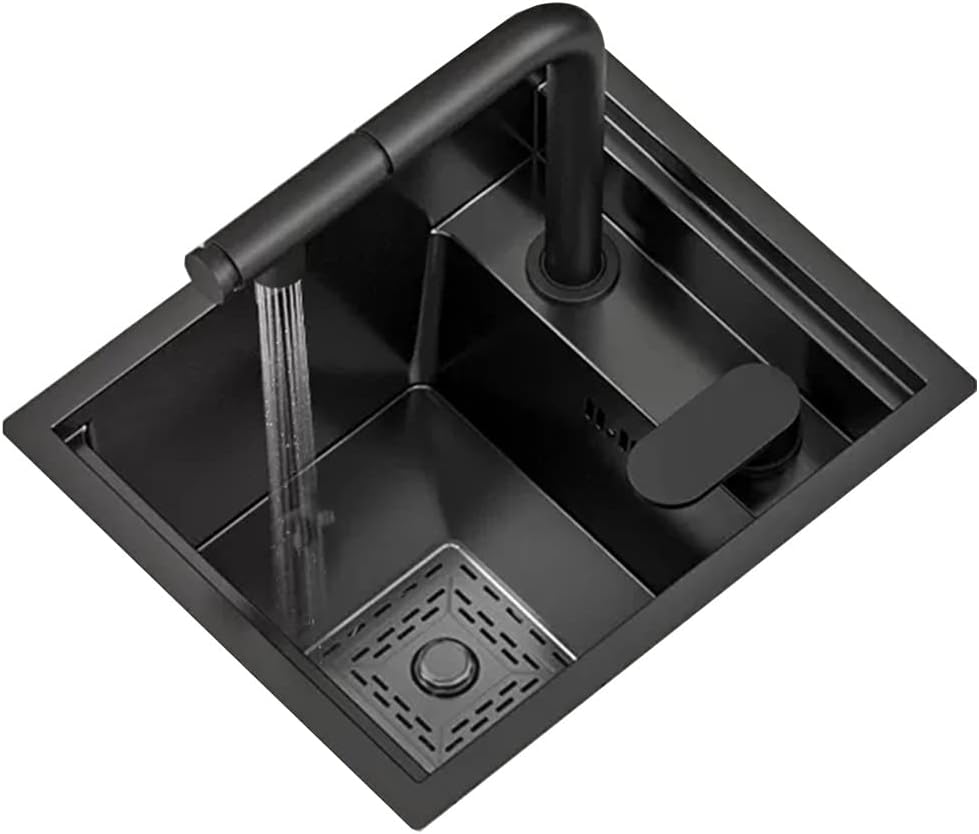 キッチン用設備 キッチンバーシンク ステンレス隠しシンク カバー付きの目に見えない小さなシングルスロット 食器洗い場 お手入れ簡単