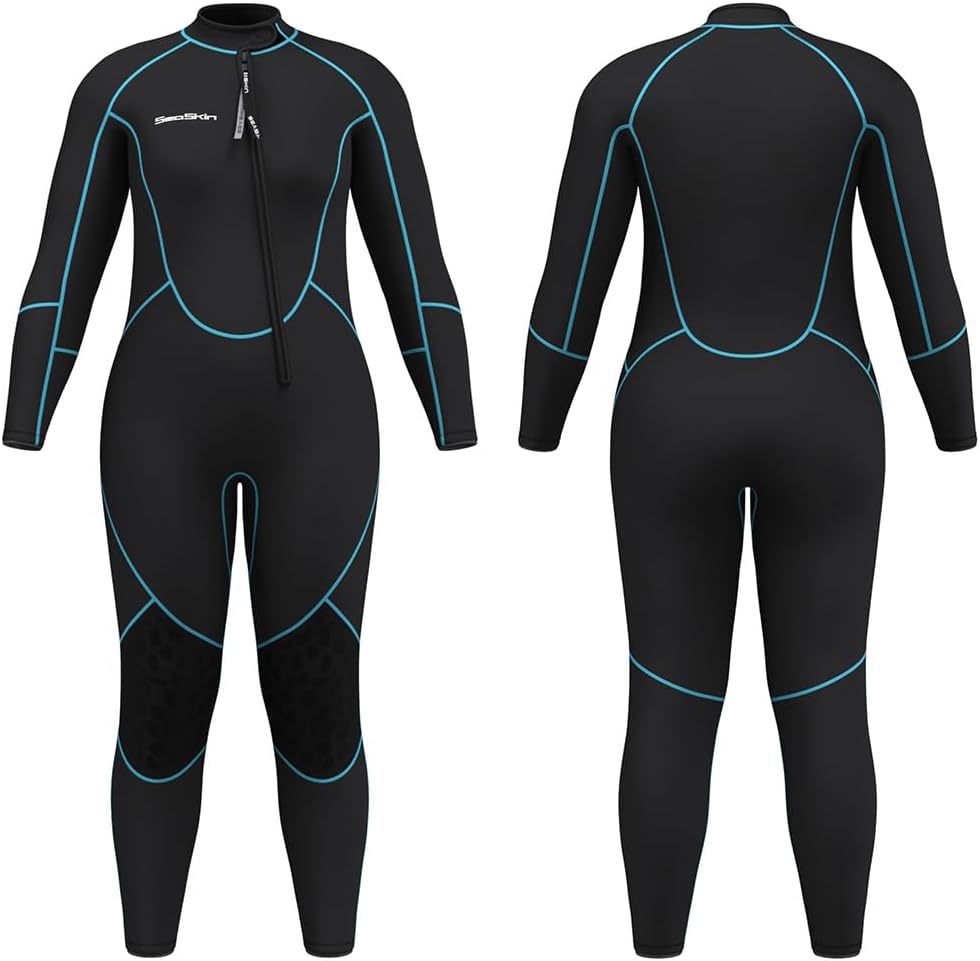 Seaskin Plus Size Full Wetsuit for Mens and Womens 3mm