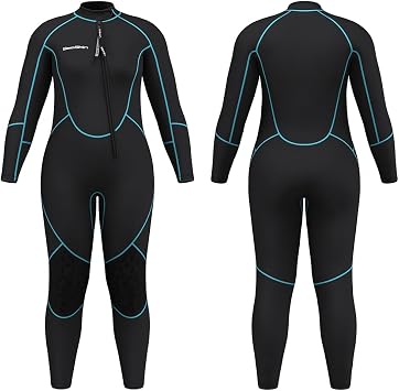Seaskin Plus Size Full Wetsuit for Mens and Womens 3mm