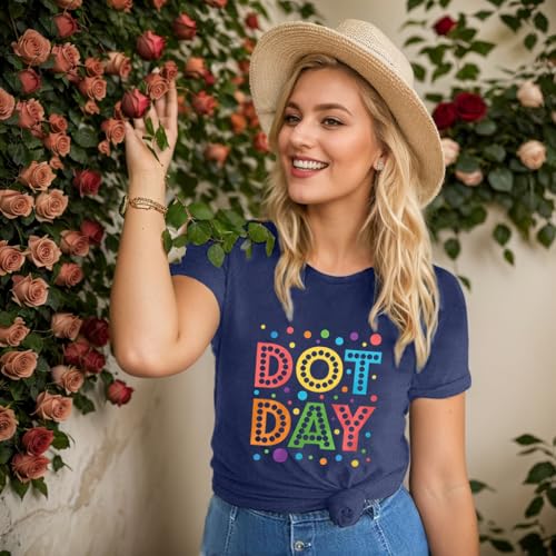 Happy Dot Day Shirt for Women Colorful Polka Tee International Dot Day Shirt Inspire Teacher Outfits3