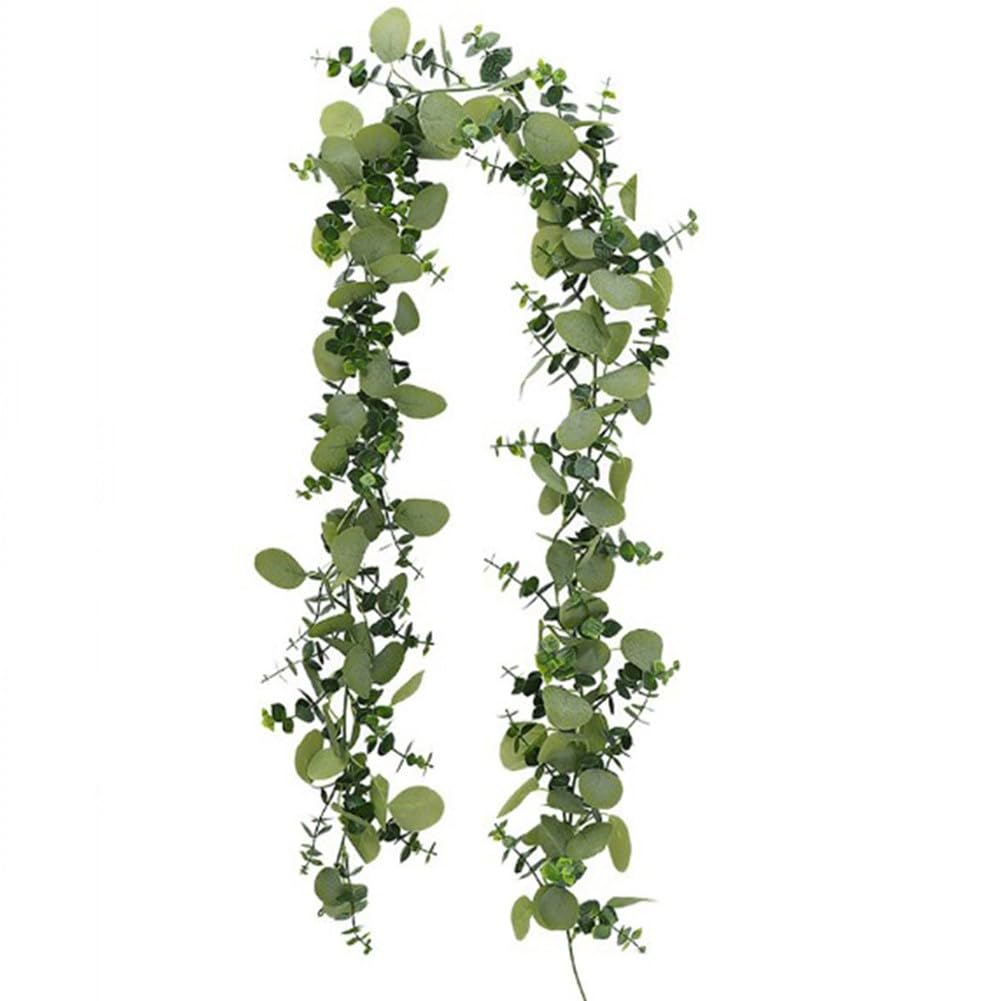 Künstliche Eukalyptus-Girlande, 2 Stück, 0,8 m, künstliche grüne Rebe für Hochzeit, Party, Heimdekoration, Wanddekoration