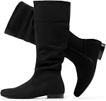 DREAM PAIRS Women's Wide Calf Knee High Pull On Slouch Fur lined Fall Winter Boots