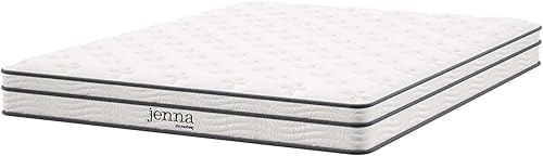 Miniatura 184 de Modway Jenna - Colchón King de muelles interiores (8 pulgadas), Tela, Blanco