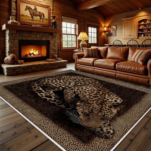 Tapete animal print rectangular 8'x10' Singffuc miniatura 5