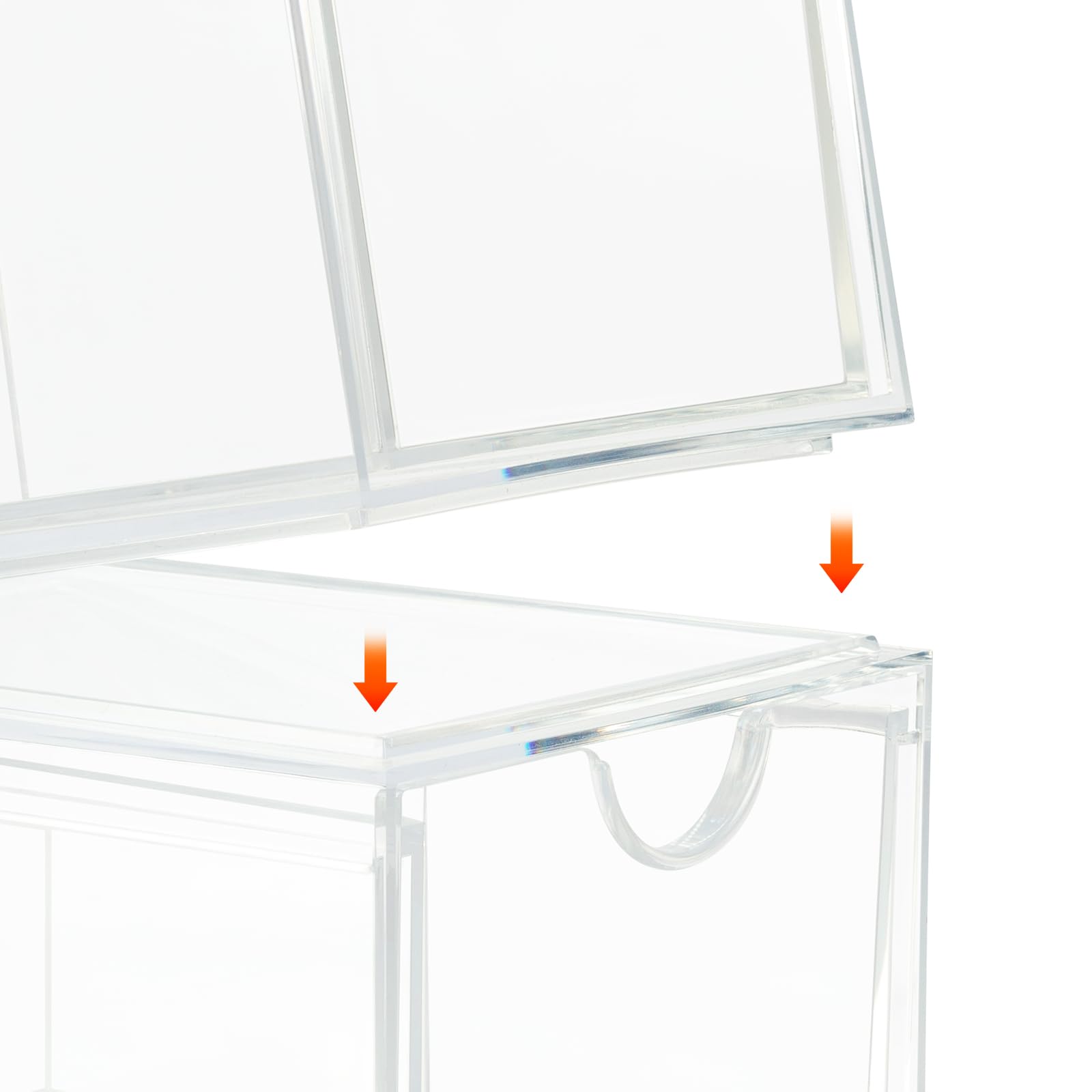 Dezzer Cassetti Organizzatore Cosmetici,2 Pezzi Acrilico Impilabile Cassetti Organizzatore,Trasparente Organizzatore Bagno,Organizzatore Trucco Per Vanity,Cucina, Bagno,Camera Da Letto
