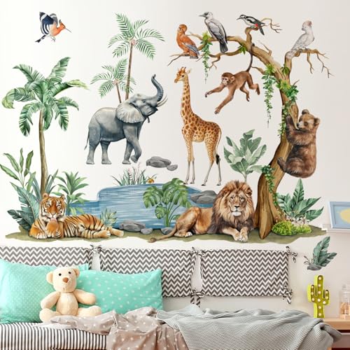 Vinilos Decorativos Animales Safari Acuarela 3 Piezas miniatura 6