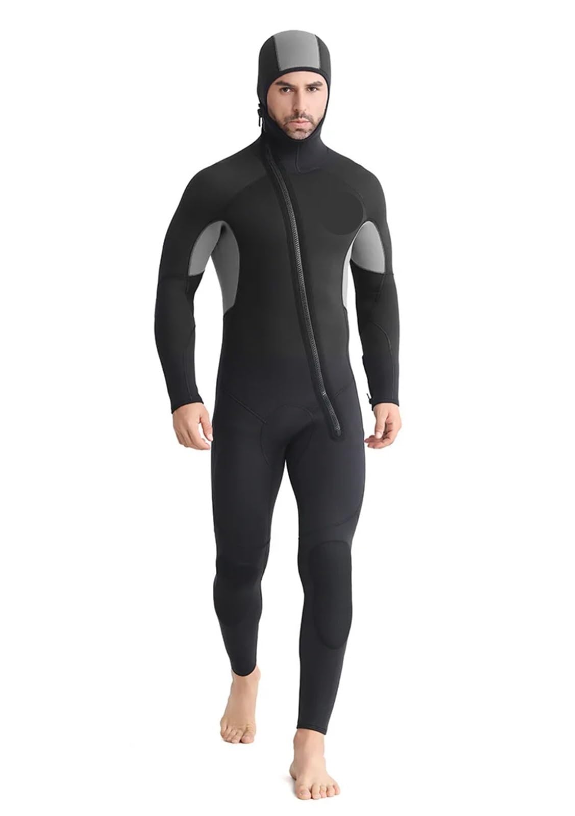 Combinaison de Plongée Néoprène Combinaison de plongée Une pièce 5mm, Chapeau épais Thermique for Hommes, Natation d'hiver, Surf Flottant pour plongée Snorkeling