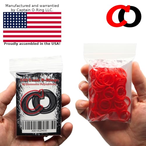 100 Polyurethane CO2 / HPA Tank O-Rings (90 Durometer) [RED] - Replacement Urethane orings for Paintball co2 / high Pressure air Tanks by Captain O-Ring - Image 6