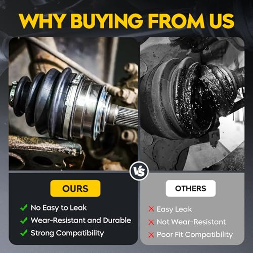 Image of Front CV Axle Drive Half Shaft for Polaris Ranger 900 XP /Crew 2013-2019, Ranger XP 1000 2017-2020 (Non-ABS /Diesel /MUD), RZR S /4 800 2010-2014, Ranger 570 Full-Size 2015, Replaces 1332637