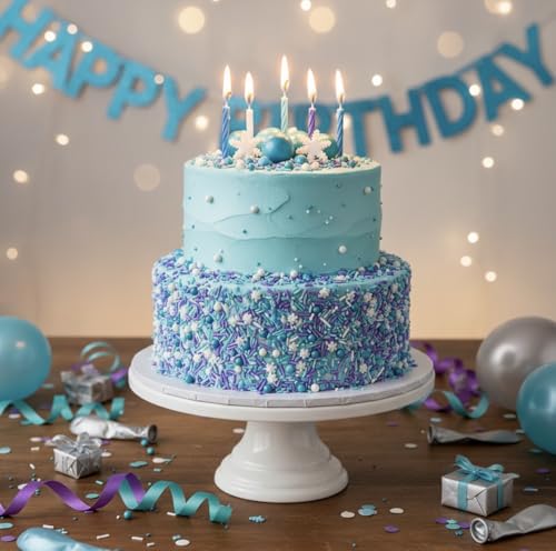Image of Manvscakes Sprinkles- Edible Cake and Cupcake Sprinkles with Assorted Shapes and Sizes for Parties, Metallic Sprinkle Mix for Cookies, Ice Cream, Cake and Cupcake Decorating, 4 oz (Snowflakes)