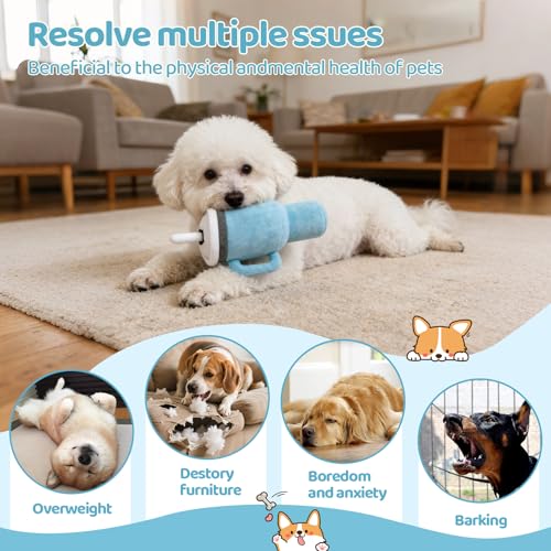 Juguete Mordible Sonoro Felpa para Perros Pequeños Mediano miniatura 3