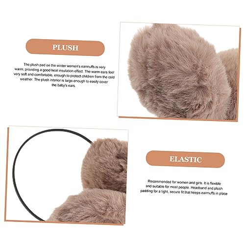 Orejeras de invierno para mujer SOIMISS en color camel set de 3 piezas 6
