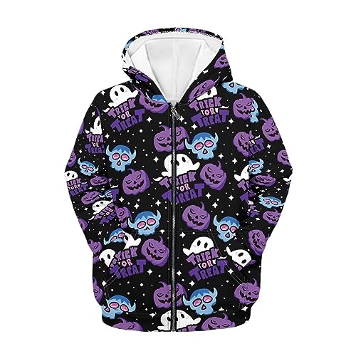Kids Zipper Hoodie Boys Girls Zip UP Soft Sweatshirt Full Zip Jacket Hooded Pullover with Pockets