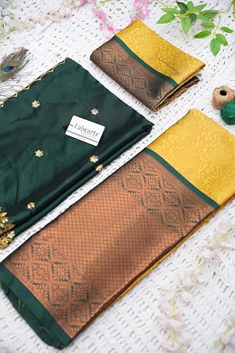 Image of Fabcartz South Indian Half and Half Saree For Women