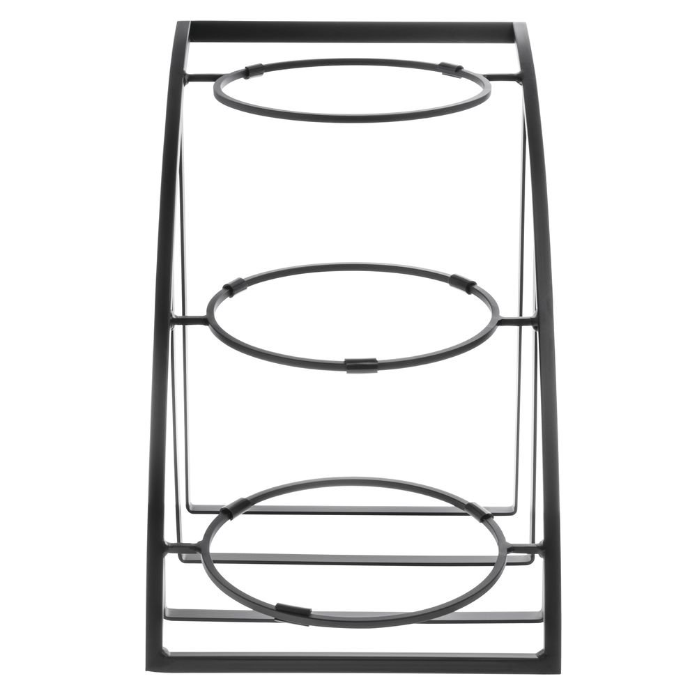 Cal Mil 1712-10-13 Mission Black Round Bowl Display Stand - 12 x 19 x 17.5 in.