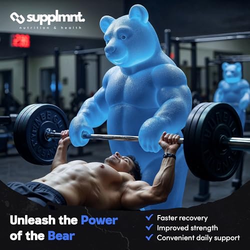 Creatine Gummies 5000mg 120ct Max Strength Muscle Growth Recovery Supplements for Men & Women Creatine Monohydrate, B12 & L-Taurine Vegan Pre Workout Chewable Gummies, 1 Month Supply (Blue Raspberry) - Image 3