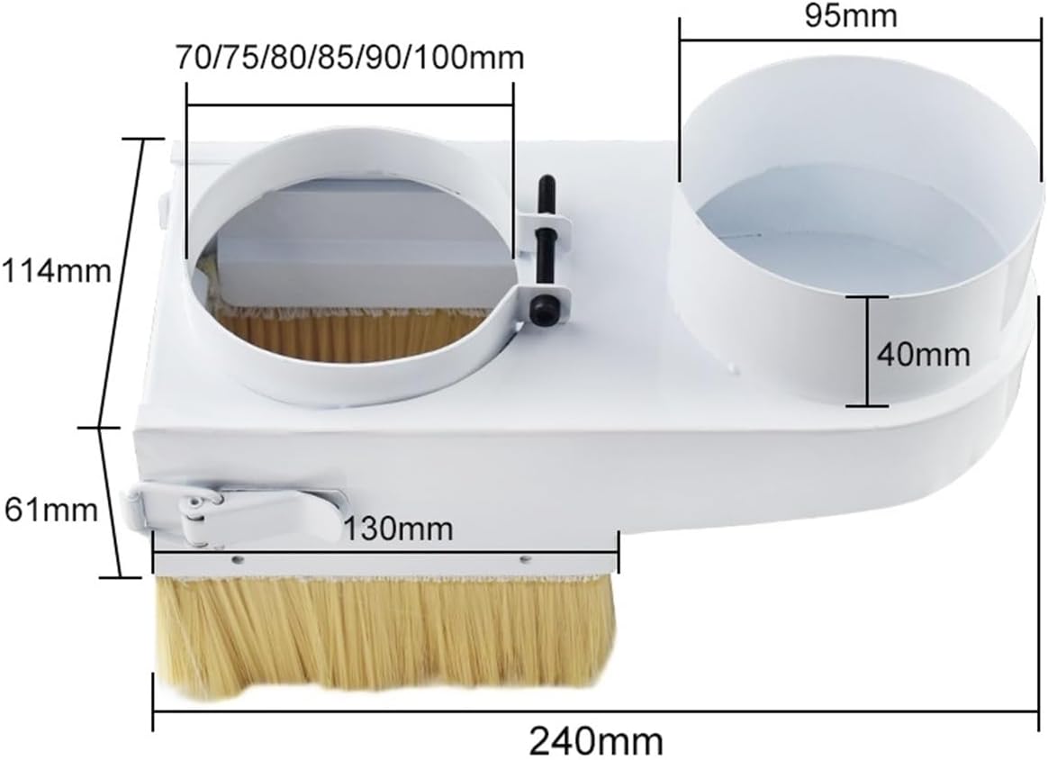 CNC Vacuum Brush CNC Spindle Dust Shoe Collector Dia. 65/80/90/100mm Dust Boot Cleaner for CNC Router Machine(65mm)