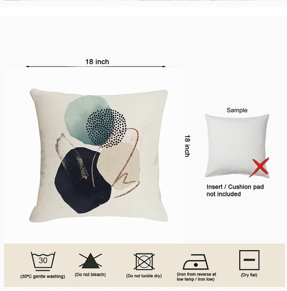 Jartinle Mid Century Modern Abstract Art Throw Pillow Covers Geometric Color Block Pillows Covers Aesthetic Minimalist for Couch Home Decor Set of 4