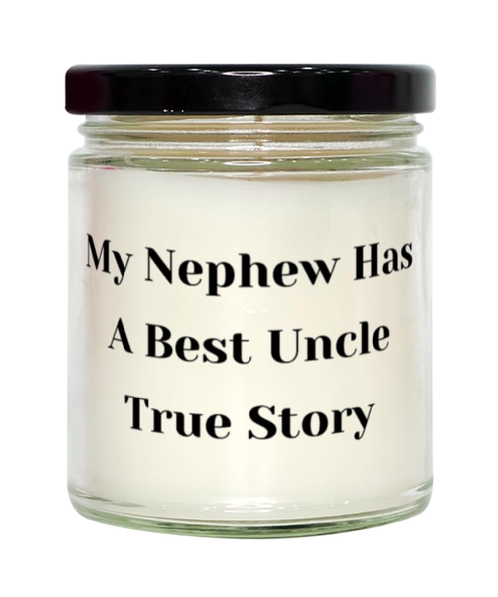 New Nephew Gifts, My Nephew Has A Best Uncle True Story, Birthday Gifts, Scent Candle for Nephew from, Cool Nephew Gifts, Unique Nephew Gifts, Best Nephew Gifts, Personalized Nephew Gifts, Cool