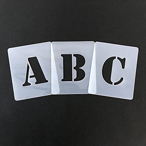 Lettre pochoir ensemble - pochoir Alphabet - police de pochoir majuscule, lettres hauteur 5 cm - pochoir bricolage convivial réutilisable pour la peinture, l'artisanat, le mur, les meubles - Image 7