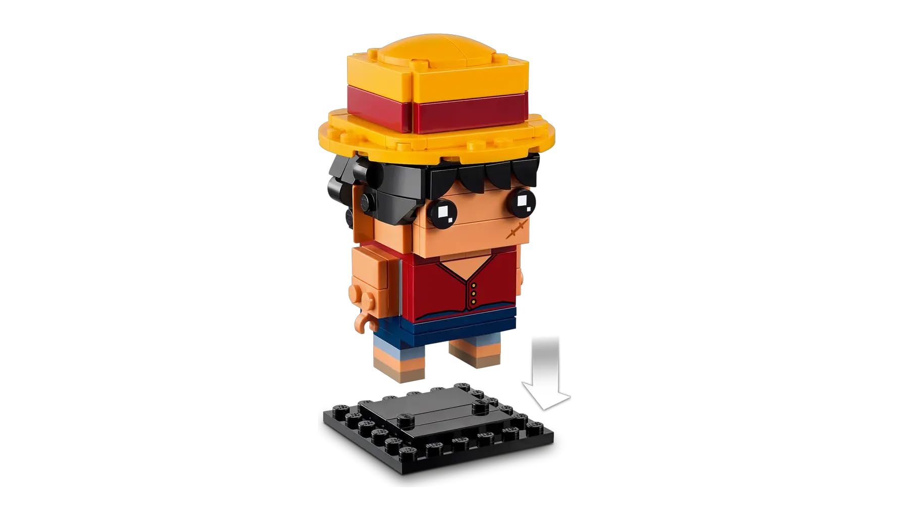 LEGO One Piece 40799 - Figurine de Monkey D. Luffy BrickHeadz - Collector pour Les Fans de Manga - Idée Cadeau pour Filles et garçons à partir de 8 Ans