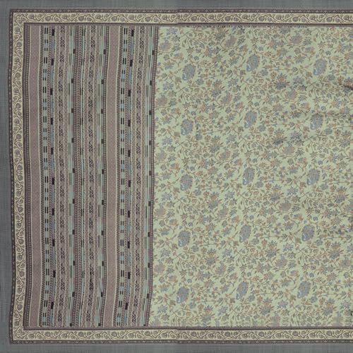 Image of Garden Vareli Pashmina Saree With Unstitched Blouse Piece