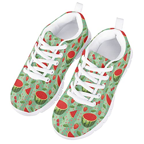 Girls Cute Running Shoes Novelty Graphic Print Lightweight Tennis Sneakers Kids Casual Lace Up Breathable Mesh Shoes3