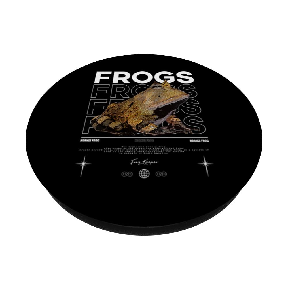 Horned Frog Streetwear Frog Keeper PopSockets Swappable PopGrip, Black - Image 2