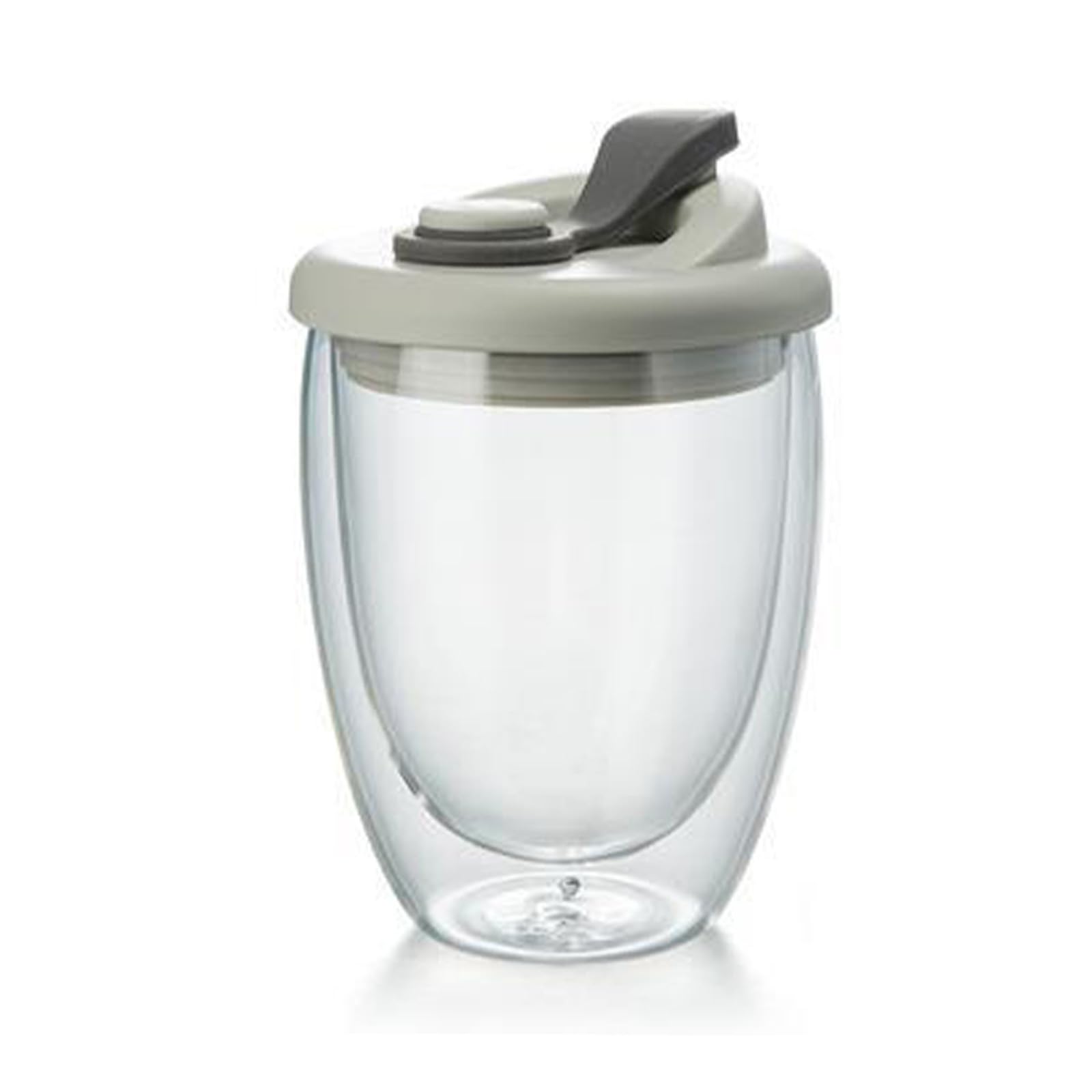 MALSSE Walled Insulated Borosilicate Glass Milk Cup Leak Proof Lid for Hot Cold Beverages 450ML 350ML 250ML Spill Proof Commuters Water Bottle