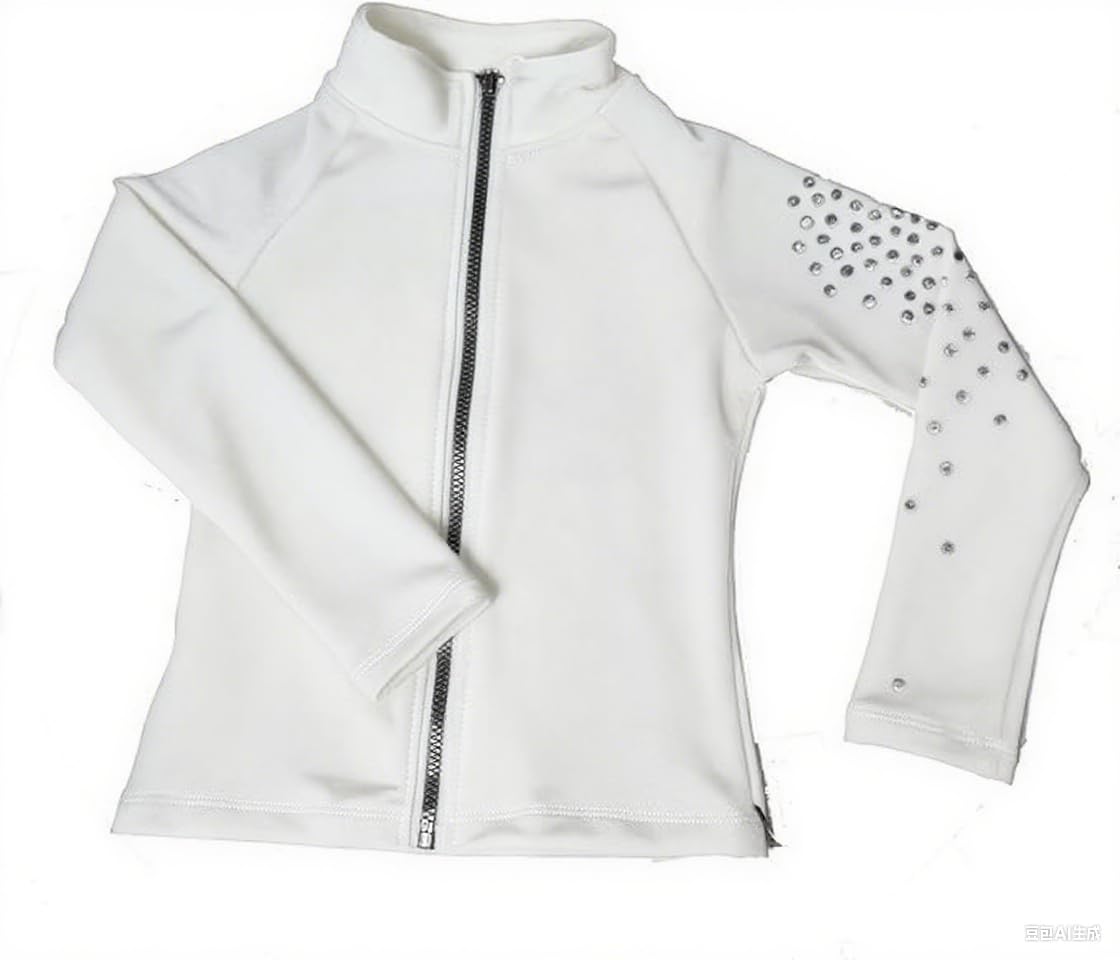 LIUHUO Mädchen Eiskunstlauf-Trainingsjacke – Elegantes belüftetes Übungs-Top