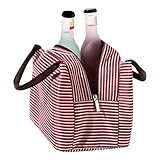 Photo Gallery borsa termica termica per il pranzo, ecologica e isolata, in tessuto oxford, grande capacità, con chiusura a cerniera, a prova di perdite, riutilizzabile, a righe, per viaggi, lavoro, picnic, uffici Photo Gallery borsa termica termica per il pranzo, ecologica e isolata, in tessuto oxford, grande capacità, con chiusura a cerniera, a prova di perdite, riutilizzabile, a righe, per viaggi, lavoro, picnic, uffici