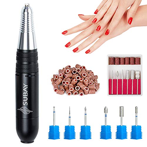 30,000RPM Professional Nail Drill Machine Electric Nail File Portable Manicure Pedicure set with 12 Nail Drill Bits and Sanding Bands for Acrylic Gel Nails