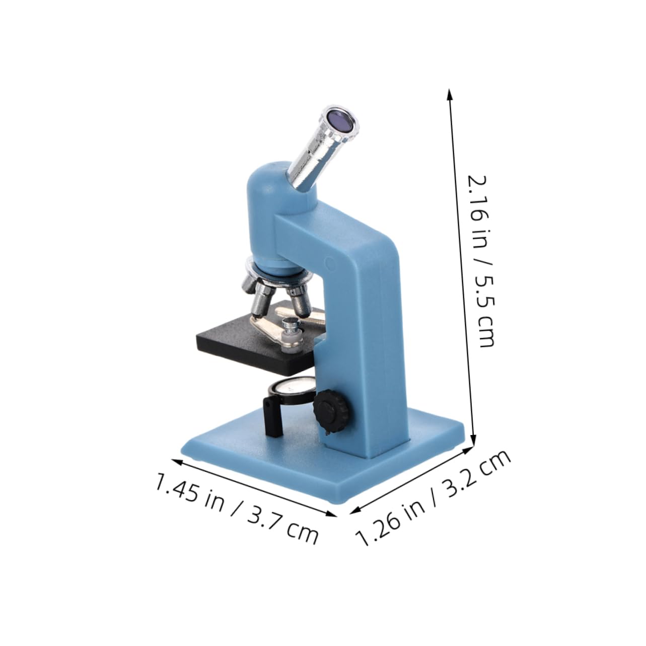 KONTONTY 2Pcs Pocket Sized Blue Microscope for Dollhouse DIY Kit Miniature Laboratory Tools for Engaging Experimental Accessories Enhance Educational Play Experience