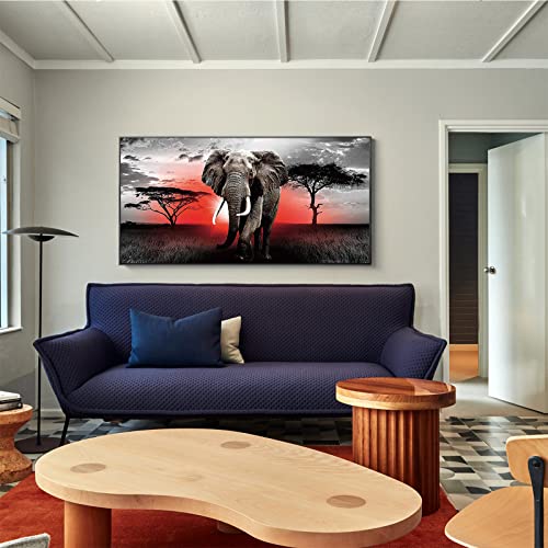 DCIDBEI 110 x 50 cm 5D Round Diamond Painting Large Format Landscape Africa Painting by Numbers Animal Anime - Image 3
