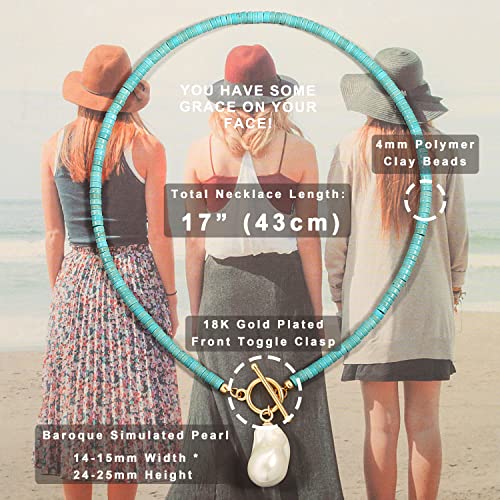 Aobei Pearl 18K Gold Plated Moon Star Lion Evil Eye Love Heart Cross Pendant Necklace Medallion Paperclip Chian Choker Layering Jewery for Women4