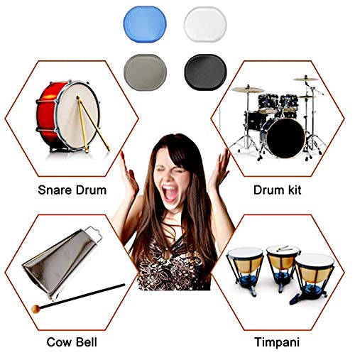 24 Stück Drum Damper Pads Schlagzeug-Schalldämpfer Snare Drum Gel Pads Dämpfer Pads Transparent Weich Drum Schalldämpfe Gel Dämpfer Pads für Schlagzeug Klangregelung (Transparent,Blau,Braun,Schwarz) - Image 7