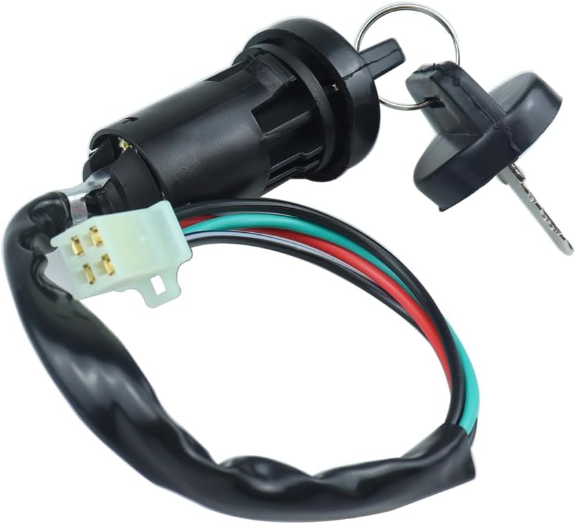 4 Pin Ignition Switch Key Set with Cap for 50cc 70cc 90cc 110cc 125cc 150cc 200cc 250cc TaoTao SUNL Chinese ATV Dirt Bike Electric Scooter