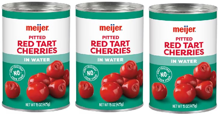 Pack Of 3 Red Tart Cherries In Water Pitted, 15 oz.