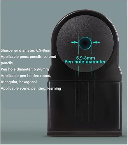 Miniatura 2 de JITEM Sacapuntas Sacapuntas manual automático, 5 engranajes de grosor ajustable, sacapuntas personal con bandeja de virutas, silencioso para el