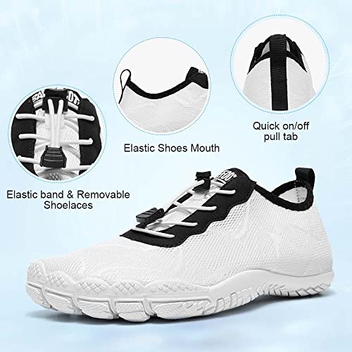 Image of hiitave Men Barefoot Water Shoes Beach Aqua Socks Quick Dry for Outdoor Sport Hiking Swiming Surfing
