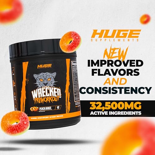 Wrecked Pre Workout Powder, Advanced Formula, Boosts Energy, Focus, Pumps & Performance, 10g L-Citrulline, 6.4g Beta Alanine, 5g Tyrosine, 1g Alpha GPC, 375mg Fast-Acting Caffeine & More (40 Servings) - Thumbnail 5