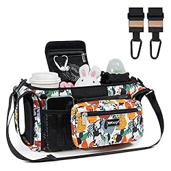TOPDesign Universal Baby Stroller Organizer, Stroller Caddy with Heightened Insulated