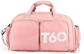 حقيبة رياضية بريميوم T60 من كيوشوب®️تصميم مبتكر بـ7 سوستة، قابلة للتكبير والتصغير، للاستخدام كتف او يد، أو حقيبة ظهر، مع جيب مخصص للأحذية مقاومة للماء تصلح كشنطة سفر اوالالعاب الرياضية