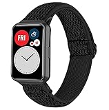 Compra con confianza: correas de alta calidad para el reloj Huawei Fit. Solo lazo trenzado. Nuestra correa elástica de reloj es de alta calidad y agradable al tacto, vestirá tu reloj de un aspecto deportivo simple y una impresión sutil. Muy adecuado como regalo de cumpleaños, San Valentín, Día de la Madre, Navidad, Acción de Gracias, etc.