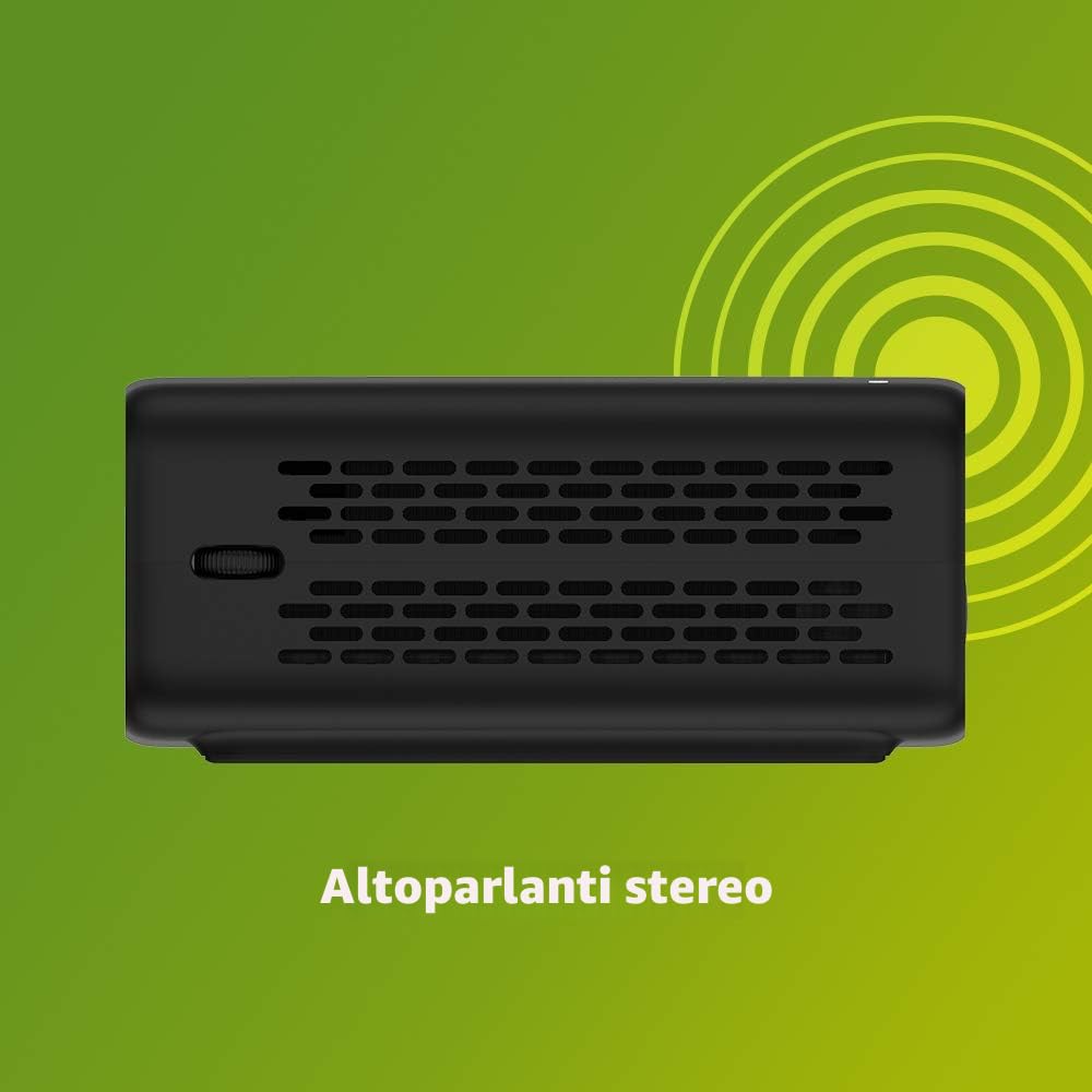 Philips PicoPix Micro 2TV, proiettore portatile, LED DLP, Altoparlanti stereo, batteria da 4 ore, Android TV integrato, HDMI, USB-C, nero