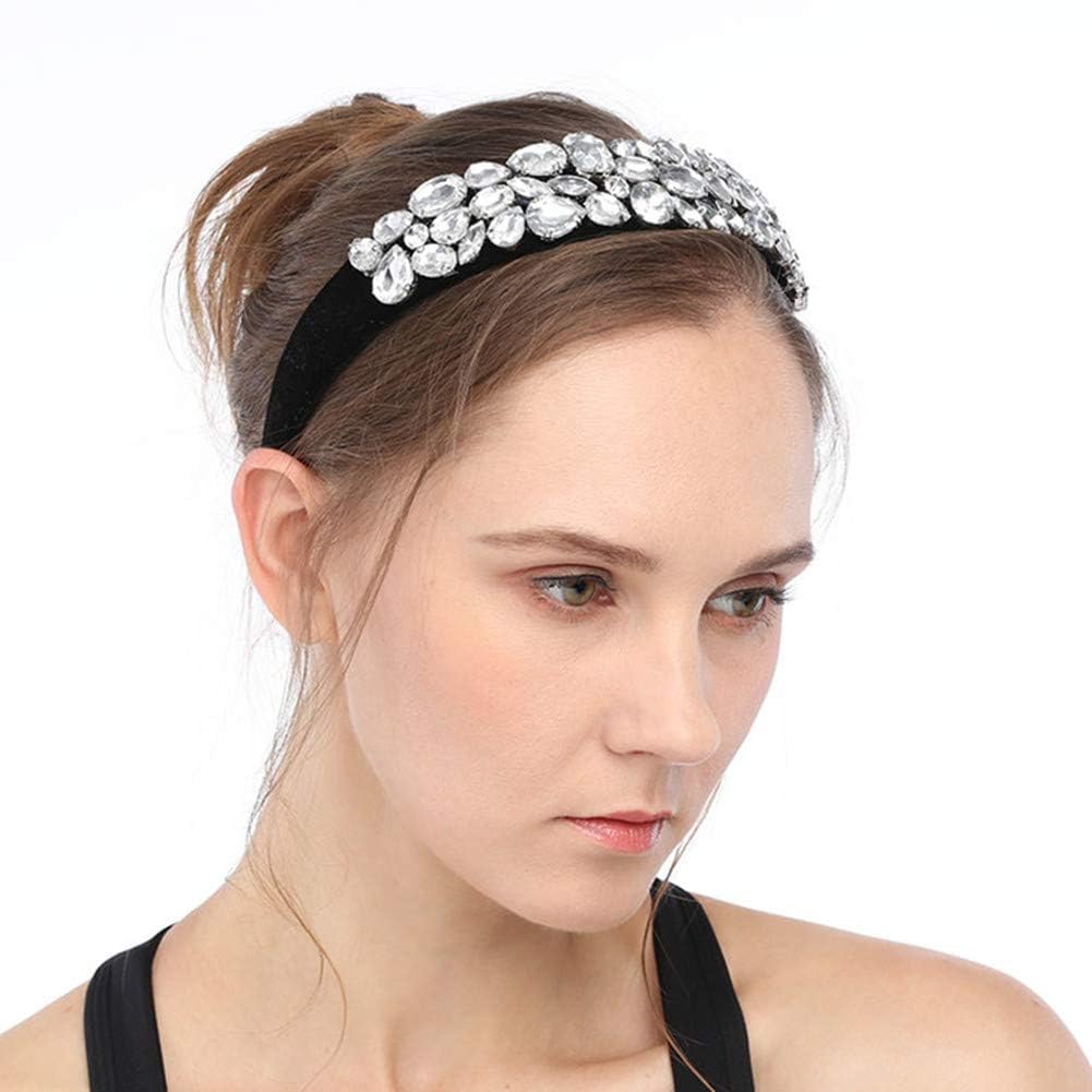 Spunklad Rhinestone Silver Headband, Bling Headbands for Womens Hair Hair Accessories Wedding Guest, Diamond Ladies Hairbands - Image 4