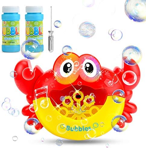 Bubble Machine, Automatic Bubble Maker Blower with 2 Bottles of Bubble Solution Over 500 Bubbles per Minute